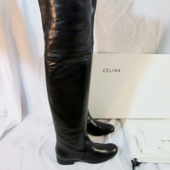 CELINE PARIS Leather Thigh High Boot 25 ITALY - Picture 4 of 8